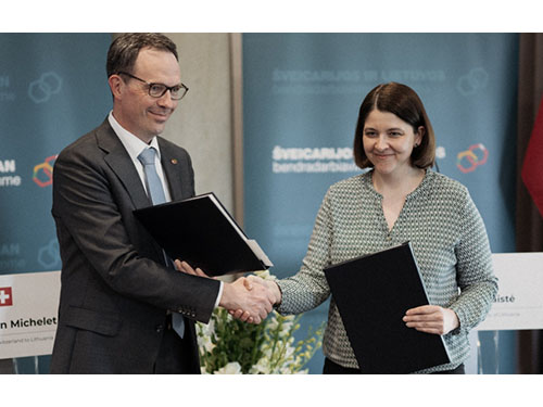 Šveicarijos ir Lietuvos bendradarbiavimas: skiriami 53 mln. eurų sveikatai, švietimui ir pilietiškumui